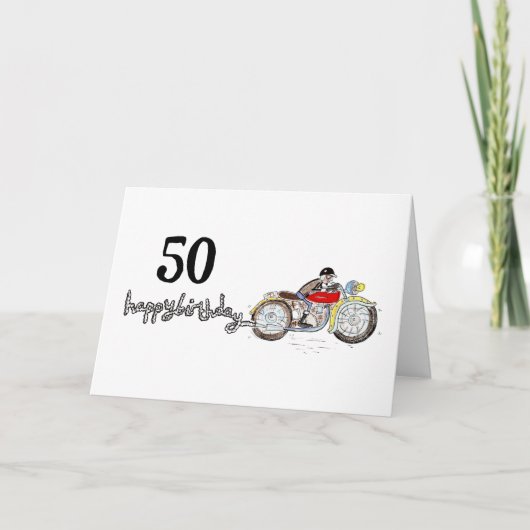 Personalisierter Motorrad-Geburtstag Karte (Vorderseite)
