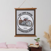Personalisierter Motorradclub oder Sprichwort Wandteppich Mit Holzrahmen (Schlafzimmer)