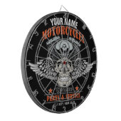 Personalisierter Motorradladen Dartscheibe (Vorderseite Links)