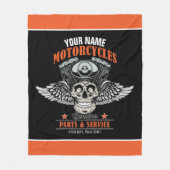 Personalisierter Motorradladen Fleecedecke (Vorderseite)