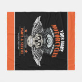 Personalisierter Motorradladen Fleecedecke (Vorderseite (Horizontal))