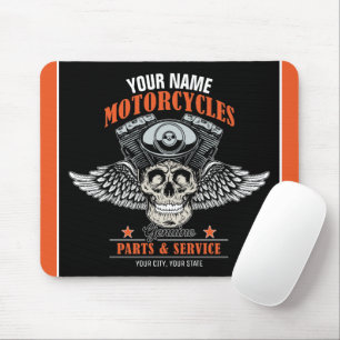 Personalisierter Motorradladen Mousepad