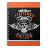 Personalisierter Motorradladen Notizblock (Vorderseite)