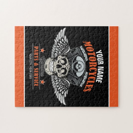 Personalisierter Motorradladen Puzzle (Horizontal)