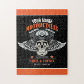 Personalisierter Motorradladen Puzzle (Vertikal)