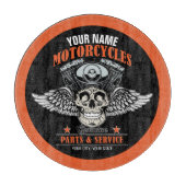 Personalisierter Motorradladen Schneidebrett (Vorderseite)