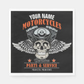 Personalisierter Motorradladen Serviette (Vorderseite)