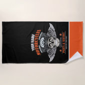 Personalisierter Motorradladen  Strandtuch (Vorderseite)