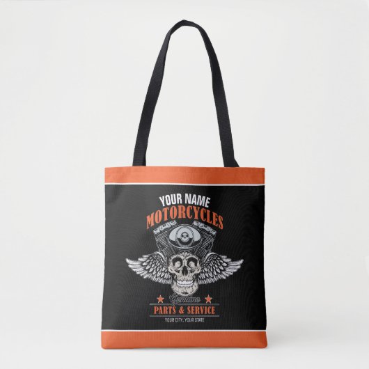 Personalisierter Motorradladen Tasche (Vorderseite)