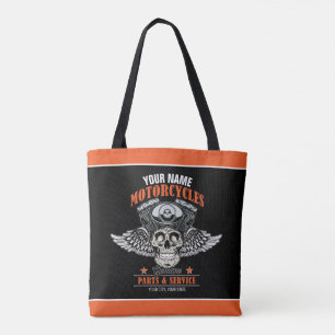 Personalisierter Motorradladen Tasche