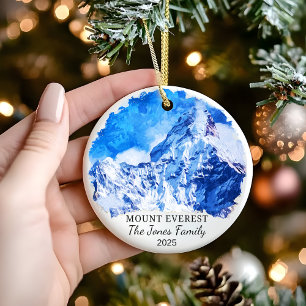 Personalisierter Mount Everest-Schmuck, Nepal-Gesc Keramik Ornament