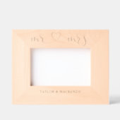 Personalisierter Mr. and Mrs. Couples Names Heart Geätzte Rahmen (Vorderseite)