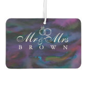 Personalisierter Mr. & Mrs. Autolufterfrischer (Rückseite)