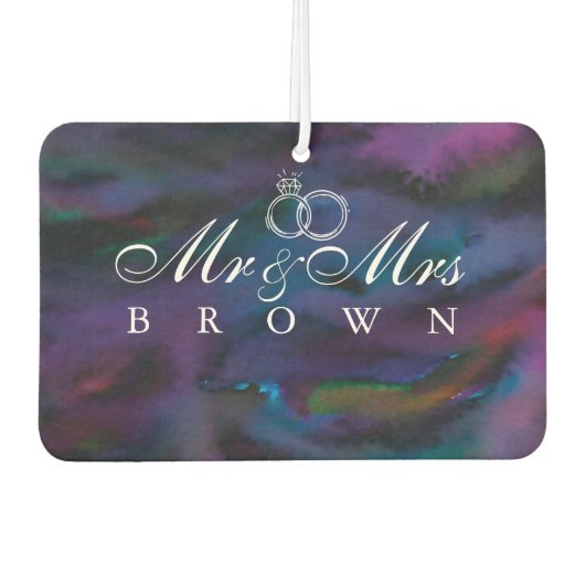 Personalisierter Mr. & Mrs. Autolufterfrischer (Vorderseite)