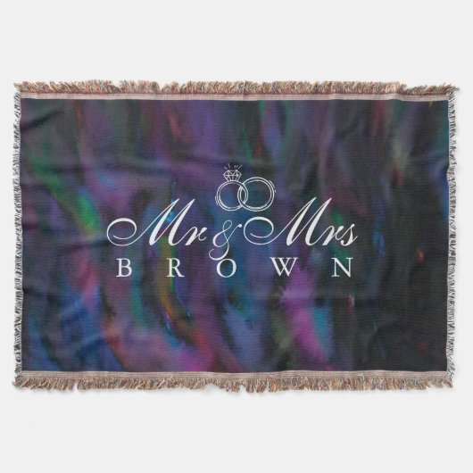Personalisierter Mr. & Mrs. Decke (Vorderseite)