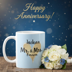 Personalisierter Mr. & Mrs. Forever Becher Kaffeetasse