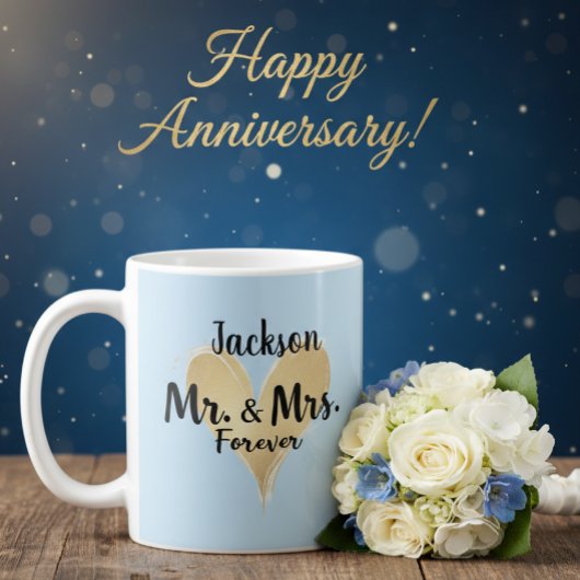 Personalisierter Mr. & Mrs. Forever Becher Kaffeetasse