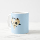 Personalisierter Mr. & Mrs. Forever Becher Kaffeetasse (Vorderseite Links)