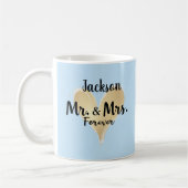 Personalisierter Mr. & Mrs. Forever Becher Kaffeetasse (Links)