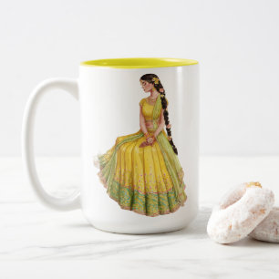 Personalisierter Mr & Mrs Hochzeitsbecher - Benutz Zweifarbige Tasse