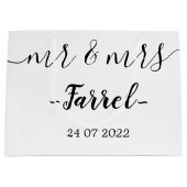 Personalisierter Mr. & Mrs. Wedding Day Große Gesc Große Geschenktüte (Vorderseite)