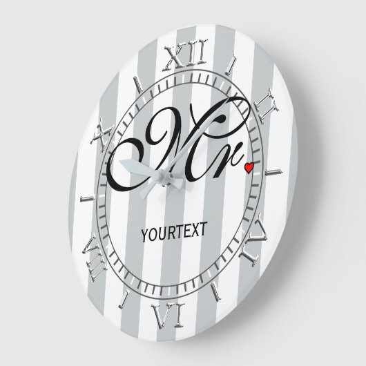 Personalisierter Mr. on a Große Wanduhr (Winkel)