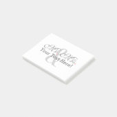 Personalisierter Mr. und Mrs. Plus Anpassbare Farb Post-it Klebezettel (angewinkelt)