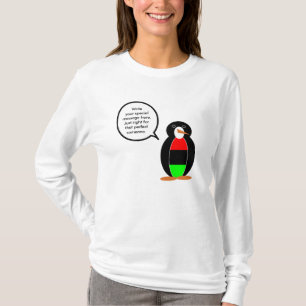 Personalisierter Ms-Pinguin Afrikanische Diaspora  T-Shirt