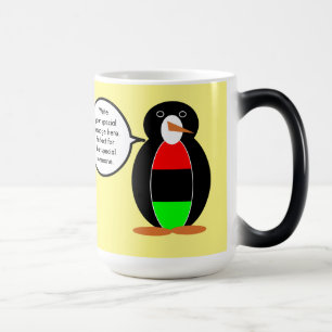 Personalisierter Ms-Pinguin Afrikanische Diaspora Verwandlungstasse