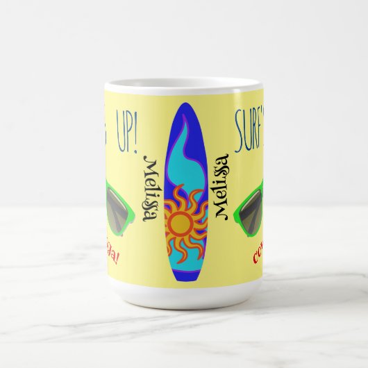 Personalisierter Multicolor Surf's Up Classic Coff Kaffeetasse (Mittel)