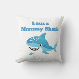 Personalisierter Mummy Shark Individuelle Name Kissen