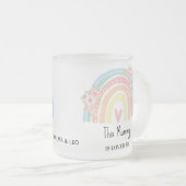 Personalisierter Mums Regenbogen- & Blumenbecher Mattglastasse (VorderseiteRechts)