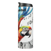 Personalisierter Musical Parrot Tumbler Thermosbecher (Nach rechts gedreht)