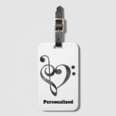 Personalisierter Musik-Liebhaber-Gepäck-oder Gepäckanhänger (Vorderseite Vertikal)