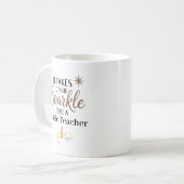 Personalisierter Musiklehrer mit Glanz Kaffeetasse (Vorderseite Links)