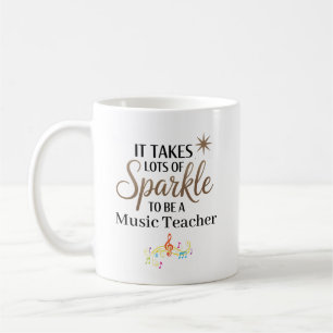 Personalisierter Musiklehrer mit Glanz Kaffeetasse