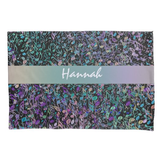 Personalisierter Musiknote-Kissenbezug Kissenbezug (Vorderseite)