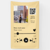 Personalisierter Musikplayer Liebespaar QR-Code Te Banner (Vertikal)