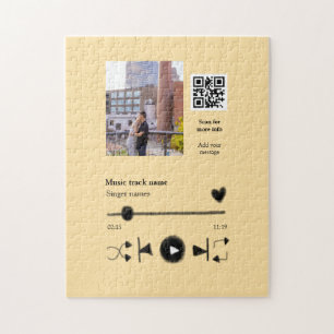 Personalisierter Musikplayer Liebespaar QR-Code Te Puzzle