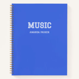 Personalisierter Musikschulkalender Königlich Blau Notizblock
