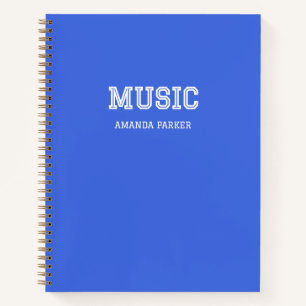 Personalisierter Musikschulkalender Königlich Blau Notizblock