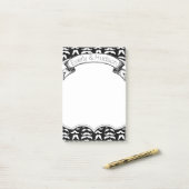 Personalisierter Mustache-Hipster Postit®-Hinweise Post-it Klebezettel (Auf Schreibtisch)