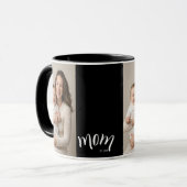 Personalisierter Mutter-Foto-Jahr-Established-Kaff Tasse (Vorderseite Links)