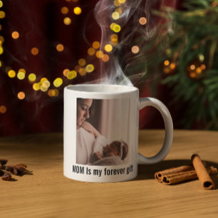Personalisierter Mutter-Fotomug, Individueller Mut Zweifarbige Tasse