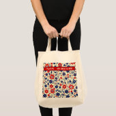 Personalisierter Mutter-Patriotischer Wildblumen-M Tragetasche (Vorderseite (Produkt))