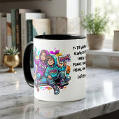 Personalisierter Mutter & Sohn Graffiti-Kunst Kaff Tasse