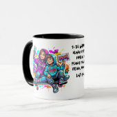 Personalisierter Mutter & Sohn Graffiti-Kunst Kaff Tasse (Vorderseite Links)