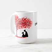 Personalisierter Mutter & Tochter Liebestasse Kaffeetasse (Vorderseite Links)