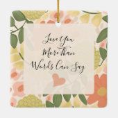 Personalisierter Mutter-Tochter-Schmuckanhänger Keramikornament (Rückseite)