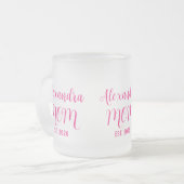 Personalisierter Muttername Established Pink Schri Mattglastasse (Vorderseite Links)